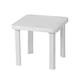 Resol 2x White 47cm x 47cm Andorra Garden Patio Side Table - Small Plastic Outdoor Bistro & Coffee Children's & Toddler Picnic Furniture - UV Resistant Outdoor Furniture