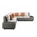 Gracie Oaks Platt Patio Sectional w/ Cushions Wicker/Rattan/Metal in Brown/Gray | 30 H x 120 W x 100 D in | Wayfair