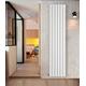 NRG 1800x408 Vertical Designer Flat Panel Radiator Bathroom Heater Central Heating Radiator Rad Double Column Gloss White for Living Room and Kitchen