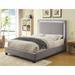 Mercer41 Tello Upholstered Platform Bed Wood in Gray/White/Black | 56 H x 58 W x 81.25 D in | Wayfair 812D1BD8FD3F47499247BB8E6AFD09C6