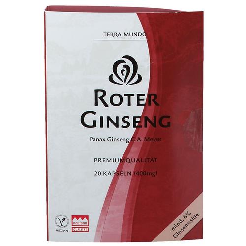 Roter Ginseng 400 mg 8% von Terra Mundo Kapseln 20 St