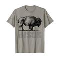 Cool Bison Art T-shirt Men Women Kids Boys Girls Youth Child