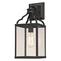 Westinghouse 63592 - 1 Light Oil Rubbed Bronze Clear Seeded Glass Outdoor Wall Fixture