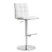 Orren Ellis Wendy Adjustable Height Swivel Bar Stool Upholstered/Metal in White | 18.5 W x 18 D in | Wayfair 3CEA09F9368941C4AE9B330F5E0BDE27