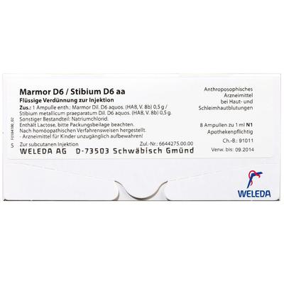 Marmor D 6/Stibium 6 aa Ampullen 8x1 ml Image