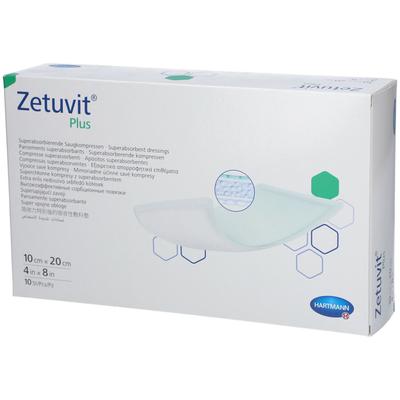Zetuvit Plus extrastarke Saugkompr.steril 10x20 cm 10 St Kompressen Image