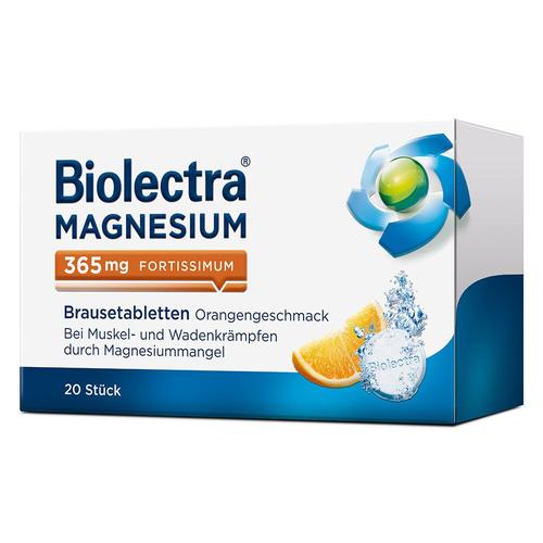 Biolectra Magnesium 365 mg fortissimum Orange 20 St Brausetabletten