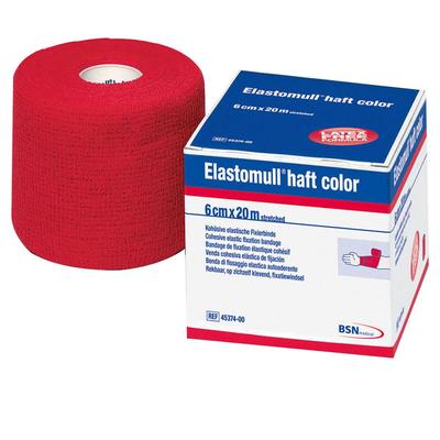 Elastomull haft color 6 cmx20 m Fixierb.rot 1 St Binden Image
