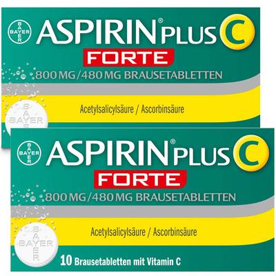 Aspirin Plus C F 800/480Mg 2x10 St Brausetabletten Image