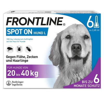 Frontline Spot on H 40 Lösung f.Hunde 6 St Einzeldosispipetten Image