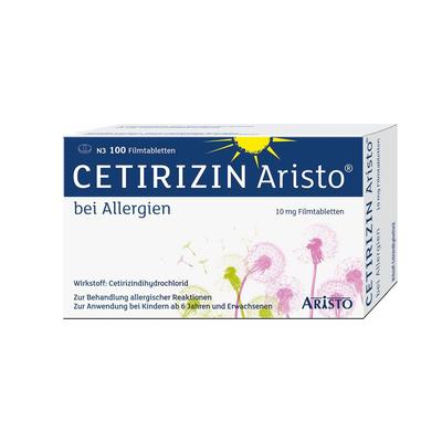 Cetirizin Aristo bei Allergien 10 mg Filmtabletten 100 St Image