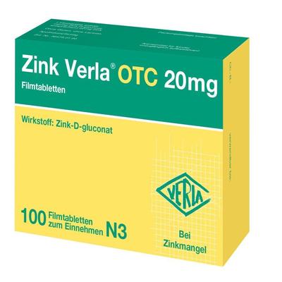 Zink Verla OTC 20 mg Filmtabletten 100 St Image