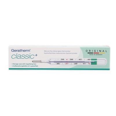 Geratherm classic XL o.Quecksilber Fieberth.m.Lupe 1 St Thermometer Image