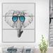 East Urban Home 'Elephant in Sunglasses' Graphic Art Print Multi-Piece Image on Wrapped Canvas in Black/Gray | 36 H x 28 W x 1 D in | Wayfair