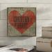 August Grove® Band Country at Heart - Print on Canvas Canvas, Metal in Green/Red | 14 H x 14 W x 2 D in | Wayfair 9870B759636446B8B376F75957DD05AD