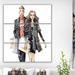 East Urban Home 'Couples Waking Along side' Graphic Art Print Multi-Piece Image on Wrapped Canvas in Gray/White | 36 H x 28 W x 1 D in | Wayfair