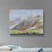 Millwood Pines 'Mountain Scene, June 23rd' Acrylic Painting Print on Canvas Metal in Blue/Green | 32 H x 48 W x 2 D in | Wayfair