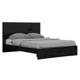 Orren Ellis Jayda Solid Wood Low Profile Storage Platform Bed Wood in Black | 43 H x 72 W x 85 D in | Wayfair 2565DB99B22749C39B42ED087B926F07