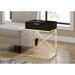 Mercer41 Wason Accent Table Side, End, Nightstand, Lamp, Storage Drawer, Living Room, Bedroom, Metal Wood in Yellow/Brown | Wayfair