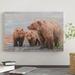 East Urban Home 'Three Bears' Graphic Art Print on Canvas Canvas, Cotton in Brown/Gray/Orange | 8 H x 12 W x 0.75 D in | Wayfair