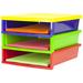 Storex Industries Quick Stack Construction Paper Organizer in Green/Indigo/Red | 2 H x 11.5 W x 8.75 D in | Wayfair STX61640E01C