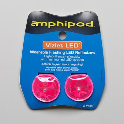 Amphipod Vizlet Flash Dot LED Reflectors 2 Pack Reflective, Night Safety Pink