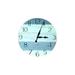 Highland Dunes Oversized Brierfield Wall Clock Solid Wood in Blue/Brown | 24 H x 24 W x 1.5 D in | Wayfair 465BBCC28DA74475927C7B259F617BFD