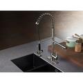 Kingston Brass Continental Pull Down Touch Single Handle Kitchen Faucet w/ Handles in Gray | Wayfair LS8508CTL