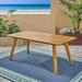 George Oliver Solid Wood Dining Table Wood/Metal in Brown/White | 30 H x 70.75 W x 34.5 D in | Outdoor Dining | Wayfair