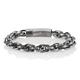 namana Stainless Steel Chain Bracelet for Men. Interwoven Links Bracelet in Aged Silver Colour. Available in 2 Sizes. Men’s Jewellery with Gift Box (20)