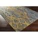 Yellow 120 x 96 x 0.31 in Area Rug - Millwood Pines Evelyn Oriental Handmade Flatweave Teal/Gold Area Rug | 120 H x 96 W x 0.31 D in | Wayfair