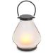 Gerson 44220 - 8.6" 19 Light Frosted Glass Battery Operated LED Lantern with Timer (7.25"D x 8.625"H Frosted Glass School House Lantern)