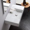 Scarabeo by Nameeks Ceramic 32" Wall Mounted Bathroom Sink w/ Overflow | 5.6 H x 17.4 D in | Wayfair Scarabeo 5123-No Hole