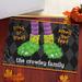 The Holiday Aisle® Altamirano Trick Or Treat Smell Our Feet Personalized 18 in. x 27 in. Non-Slip Outdoor Door Mat Synthetics | Wayfair