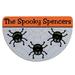 The Holiday Aisle® Almondsbury Spider Web Personalized Three Names 22 in. x 35 in. Non-Slip Outdoor Door Mat Synthetics | Wayfair
