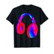 EDM ELECTRONIC DANCE Techno Neon Kopfhörer Rave T-Shirt