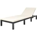 Vidaxl - Lettino Prendisole con Cuscino in Polyrattan Nero
