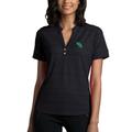 Women's Black North Texas Mean Green Strata Textured Henley Shirt