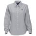 Women's Gray Towson Tigers Velocity Oxford Plus Size Button-Up Long Sleeve Shirt