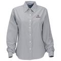 Women's Gray Davidson Wildcats Velocity Oxford Plus Size Button-Up Long Sleeve Shirt