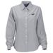 Women's Gray Wisconsin-Whitewater Warhawks Velocity Oxford Plus Size Button-Up Long Sleeve Shirt