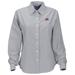 Women's Gray Bucknell Bison Velocity Oxford Plus Size Button-Up Long Sleeve Shirt