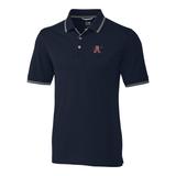 Men's Cutter & Buck Navy Auburn Tigers Vault Advantage Tipped Logo Polo