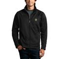 Men's Black Army Knights Brushed Back Micro-Fleece Full-Zip Jacket