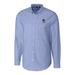 Men's Cutter & Buck Blue Delaware Fightin' Hens Stretch Vault Logo Oxford Long Sleeve Shirt