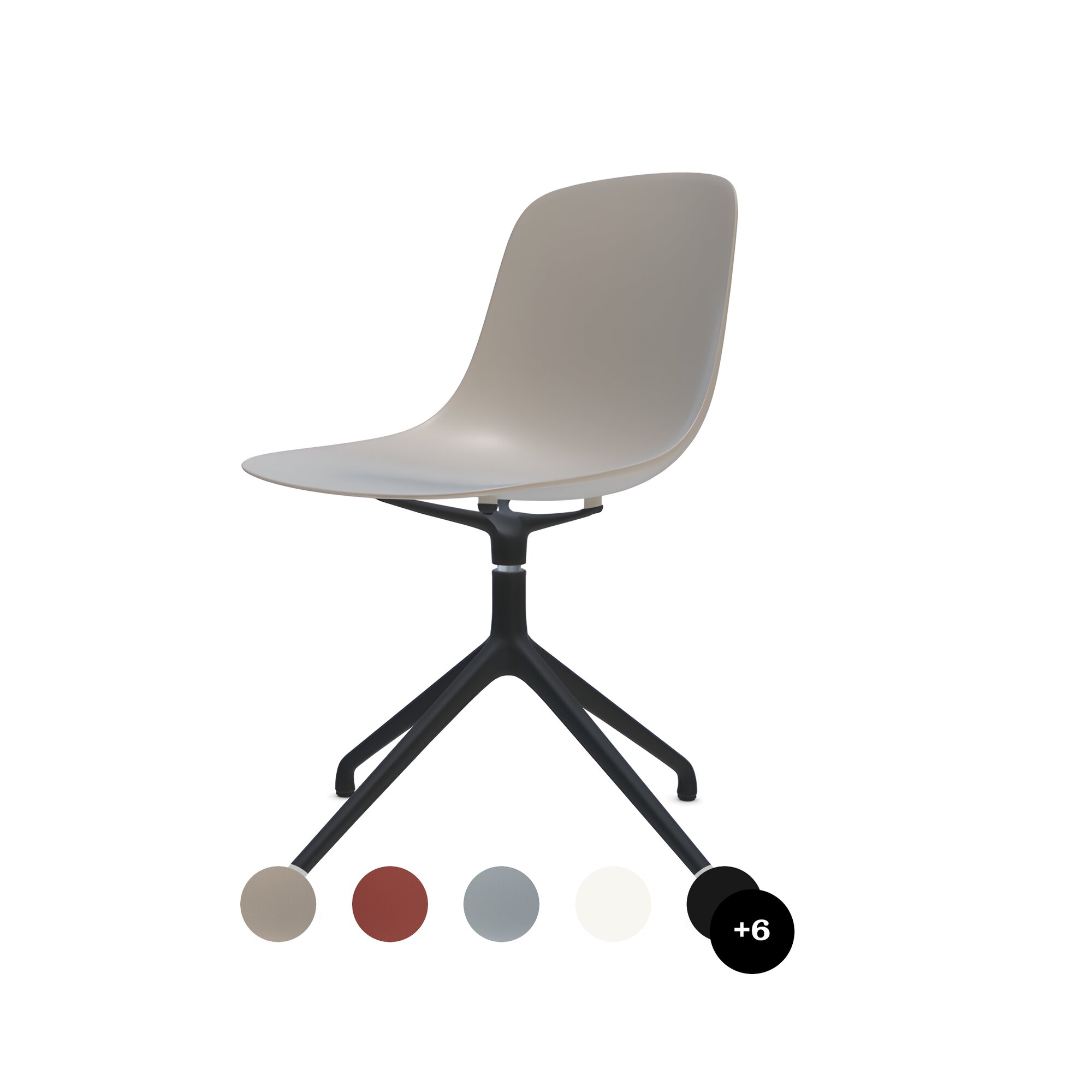 infiniti »PURE LOOP MONO« 4 Star Designer-Stuhl 30 Weiss matt / IS020 Weiss