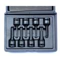 Coffret 8 Douilles Embouts Impact Torx Males A Choc Carre 1/2