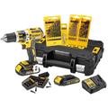 Set de perceuse percussion sans fil 18V 2x batteries 1,5 Ah avec accessoires DCK795S2T - Dewalt