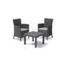 Set rattan salvador balcony keter pp graphite cf=pz 3 + cuscini Keter