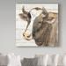 August Grove® 'Looking at You II Shiplap' Acrylic Painting Print on Wrapped Canvas in Brown | 14 H x 14 W x 2 D in | Wayfair